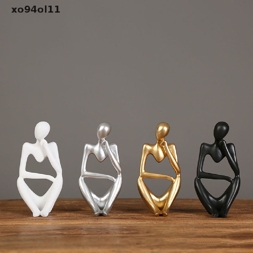 Xo Nordic Abstrak Pemikir Patung Resin Dekorasi Rumah Kerajinan Patung Hadiah OL