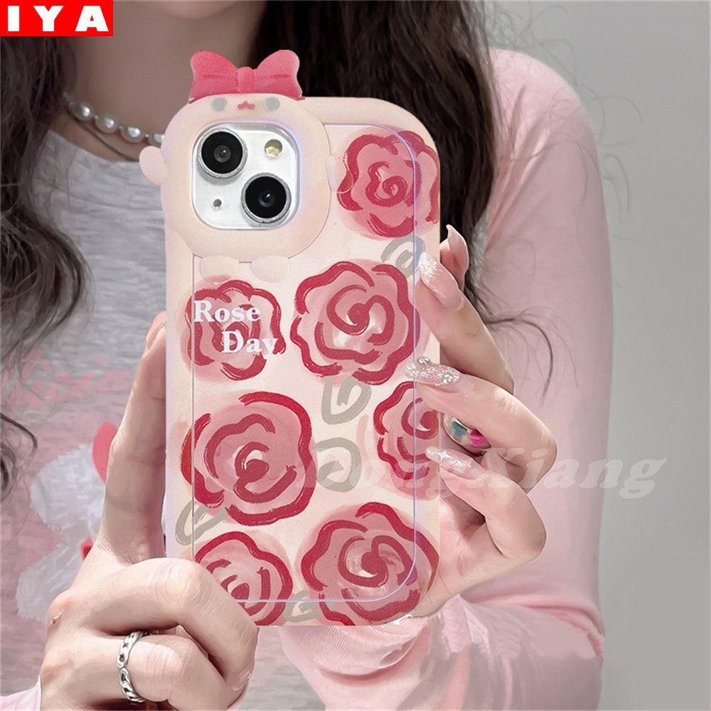 Rose Case Redmi Note 11 Pro Note 11S 10C 10A 10 9C 9A 9T 9 Note10 5G 10s Note9 Note8 Poco X3 NFC M3 Vintage Lukisan Cat Minyak Phone Case Cover