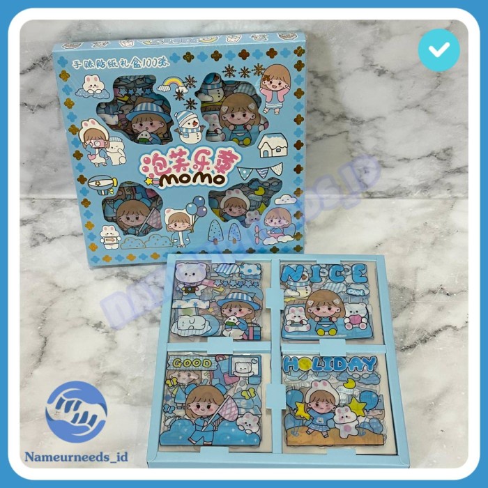 

Stiker JUMBO 2D 100 Lembar Sticker Momo Kartun Korea Lucu Anti Air - MomoBiru