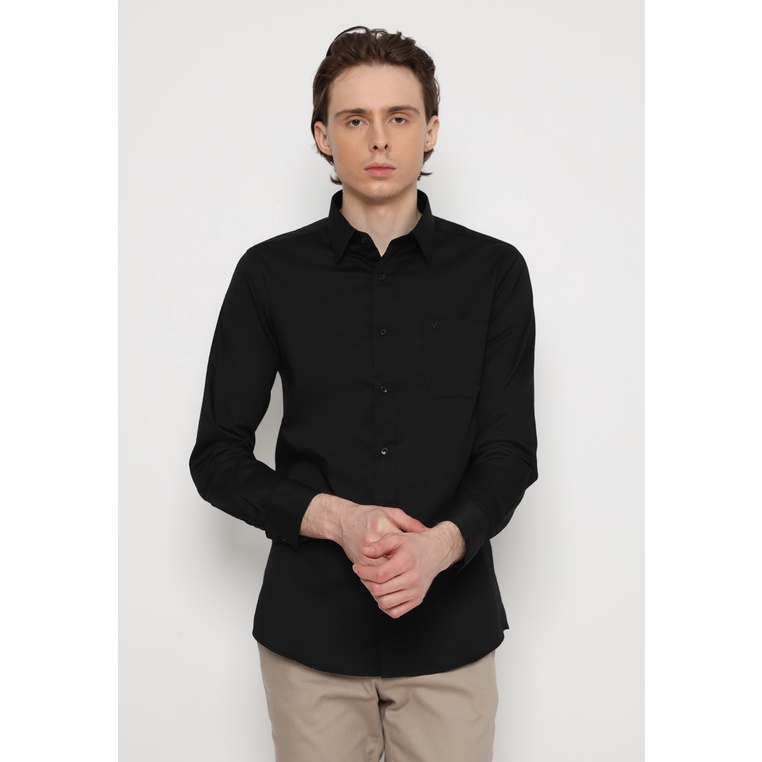 Jobb Geronimo Kemeja Pria Lengan Panjang Slim Fit Hitam