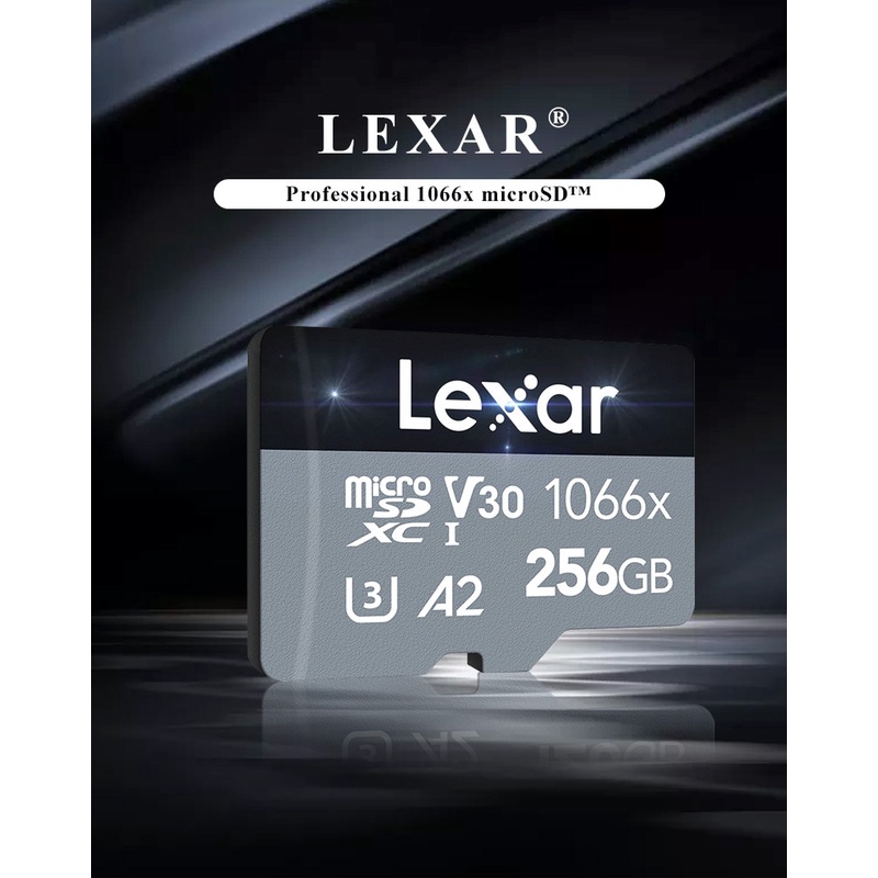 Lexar Micro SD Card 1066x 64GB 128GB 256GB Flash Card V30 A2 Kelas 10kartu TF SDXC