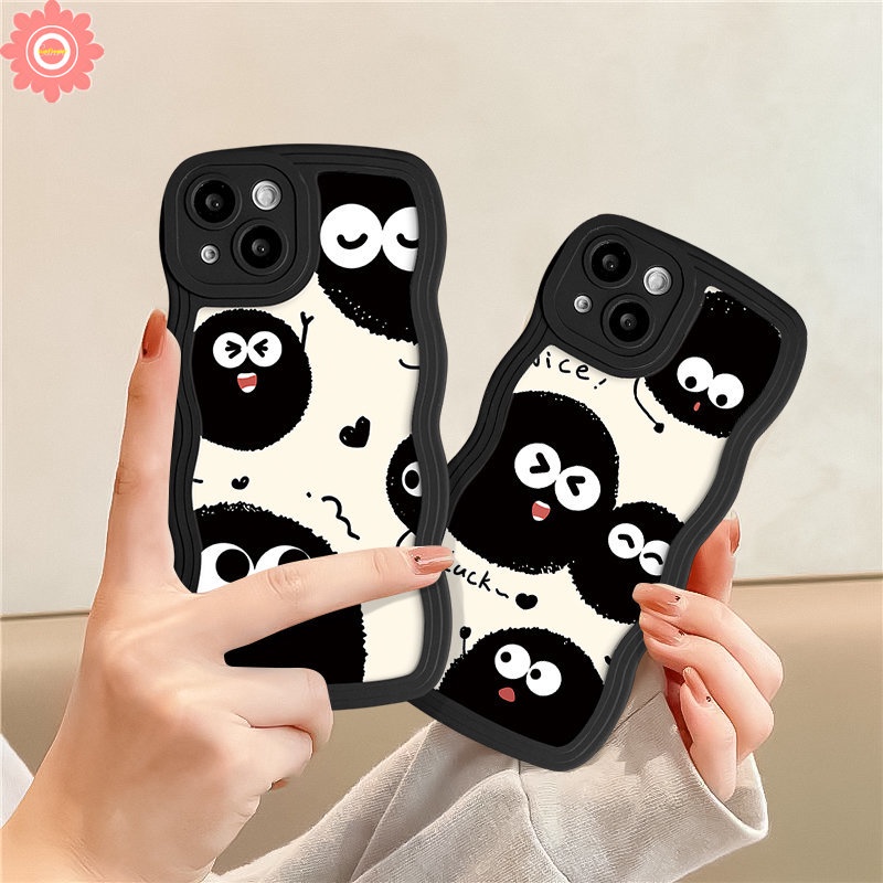 Casing Infinix Smart 5 4 6 Plus Note 8 12 G96 10Pro 12Pro 12 2023 Hot 9 10T 8 11 10 Play Hot 20 20s 11s NFC 10s 12i 10Lite 12 Pro 11s Cartoon Luck Dustbunny Wavy Edge Soft Case