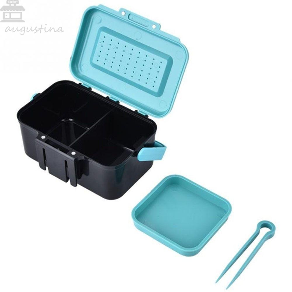 Agustinina Kotak Umpan Pancing Double-Layer Magnetic Live Baits Case Storage Space Fishing Box Alat Pancing Wadah Umpan