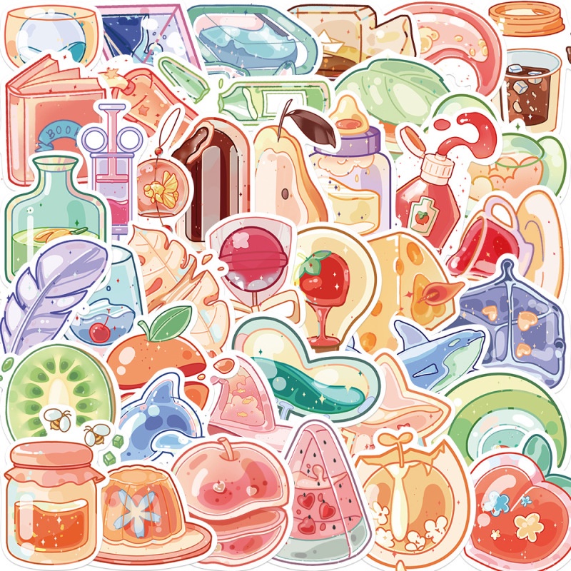 40pcs Kartun Benda Kecil Diy Stiker Untuk Ponsel Shell Koper Scrapbook Kertas Kerajinan