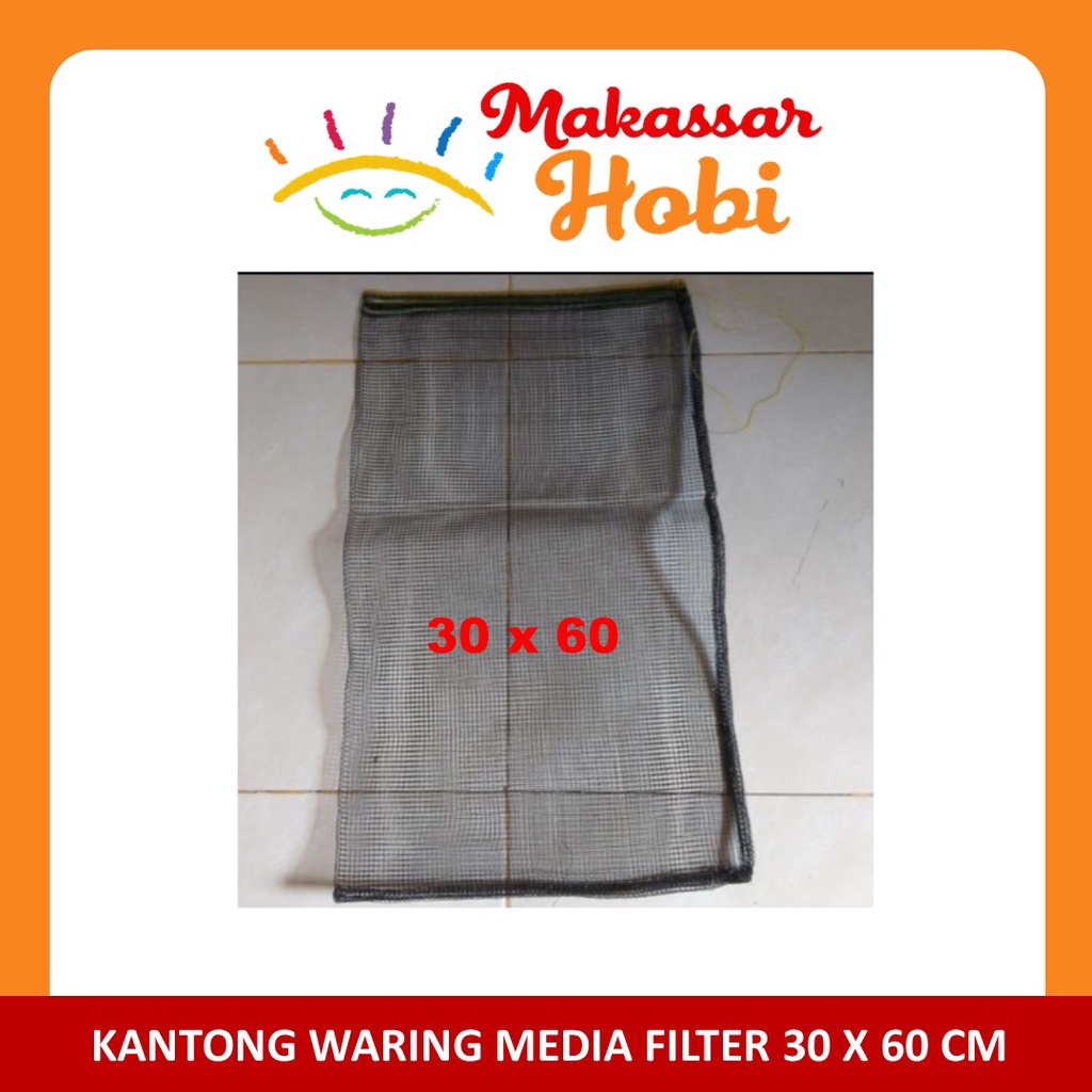 Kantong Media Filter 30 x 60 cm Waring Jaring Aquarium Kolam Ikan Koi