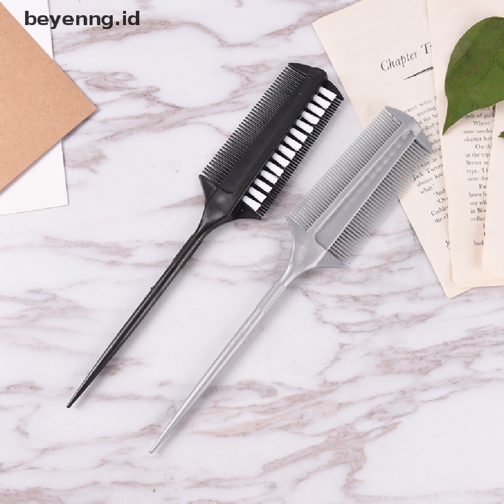 Beyen Dual side Hair Styling Dye Comb Masker Minyak Pigmen Mixing Tint Brush Pewarna ID