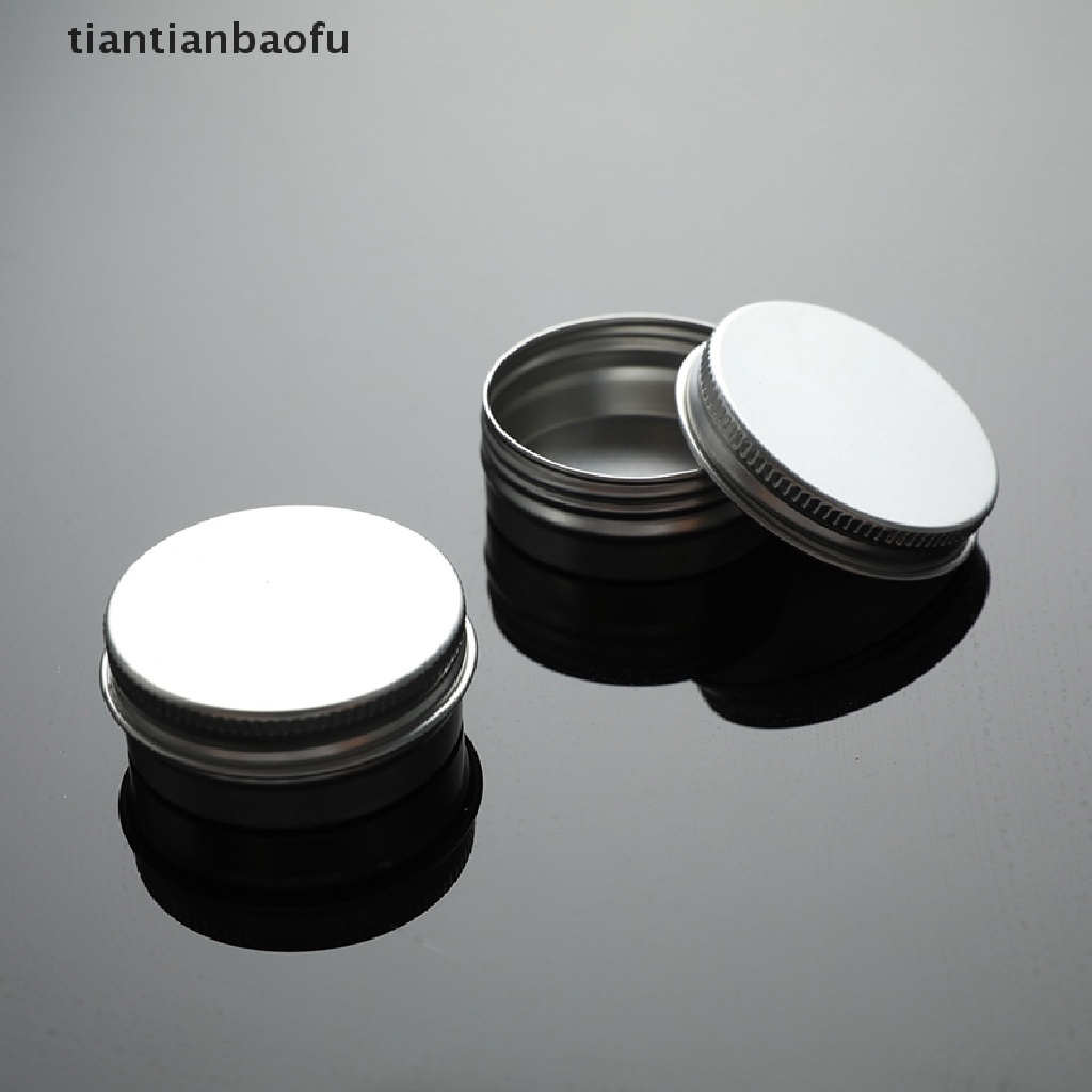 [tiantianbaofu] 10pcs Toples Kaleng Aluminium 15ML Untuk Cream Balm Kuku Wadah Kosmetik Kotak Butik