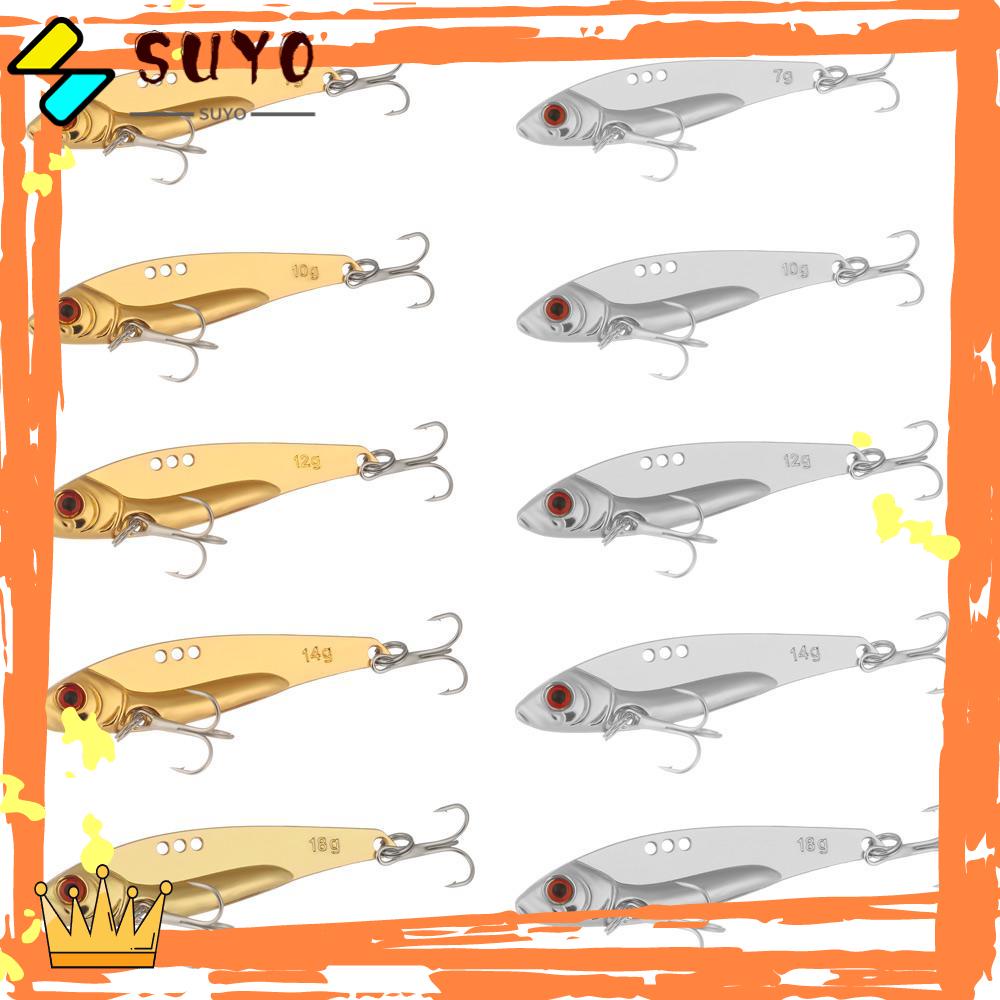 Suyo Umpan Pancing7 /10 /12 /14/18g Trout Pike Aksesoris Pancing Treble Hook