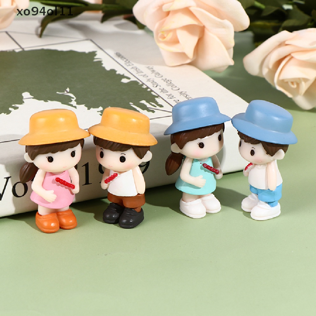 Xo Lovers Couple Miniatur Boneka Mini DIY Terrarium Patung Peri Dekorasi Taman OL