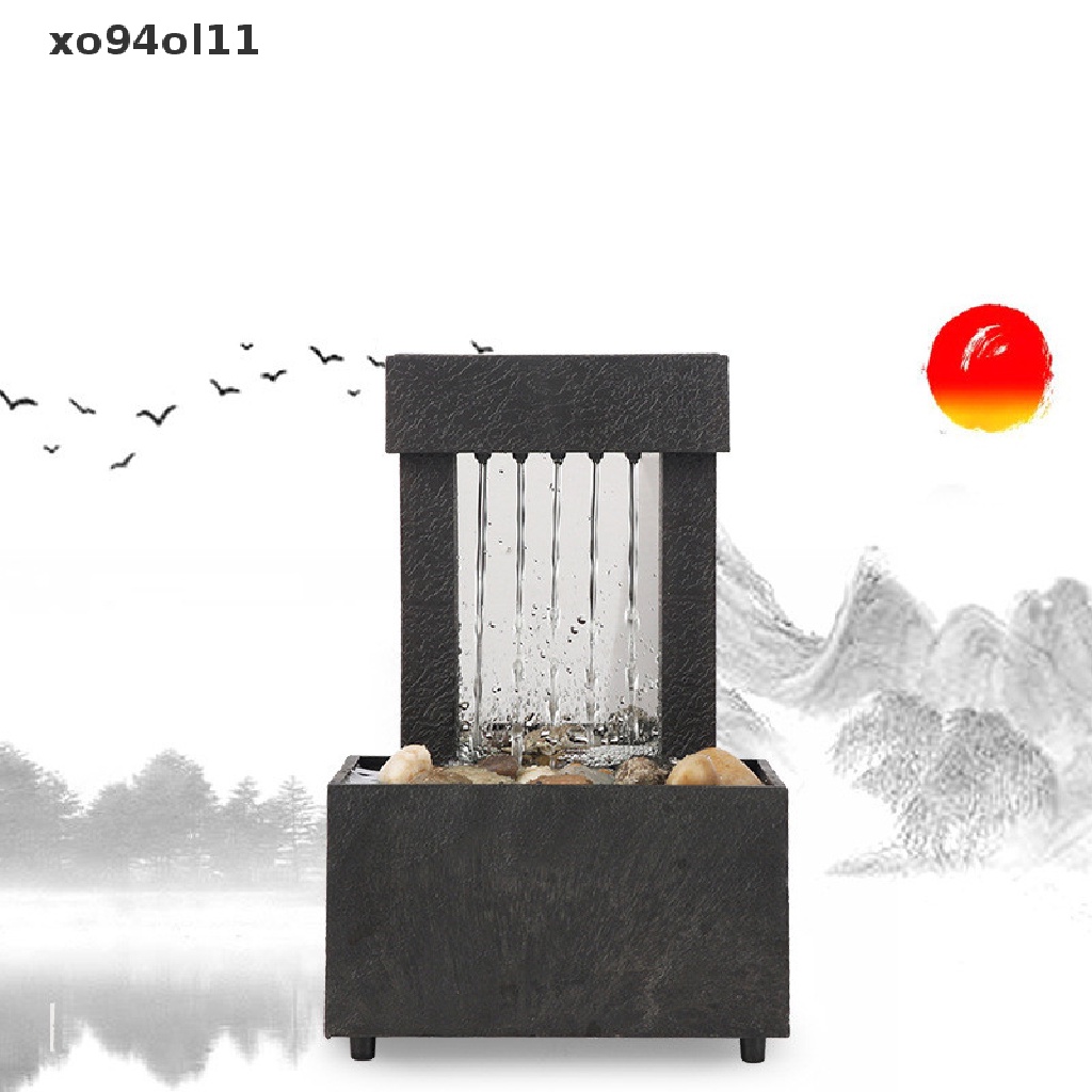 Xo Waterfall Scene Tabletop Feng Shui Meditasi Waterfall Fountain Meja Meja OL