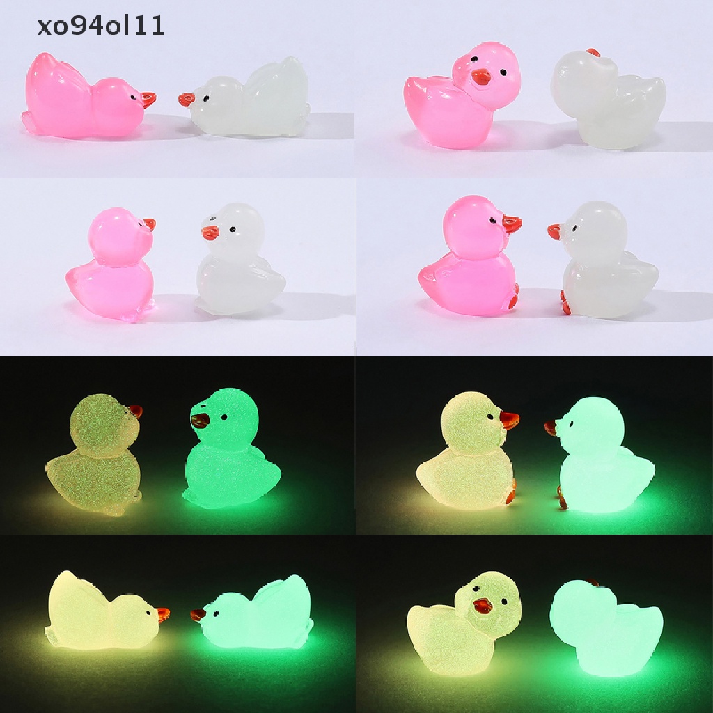 Xo 1/10Pcs Boneka Bebek Resin Bercahaya Mini Menyala Dalam Gelap DIY Taman Rumah Mobil Mainan Rumah Boneka Ornamen Aksesoris OL