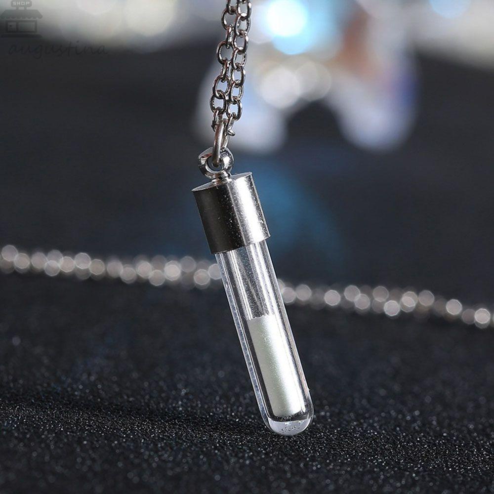 Kalung Agustina Hadiah Natal Botol Unik Vial Perhiasan Botol Kaca Vintage