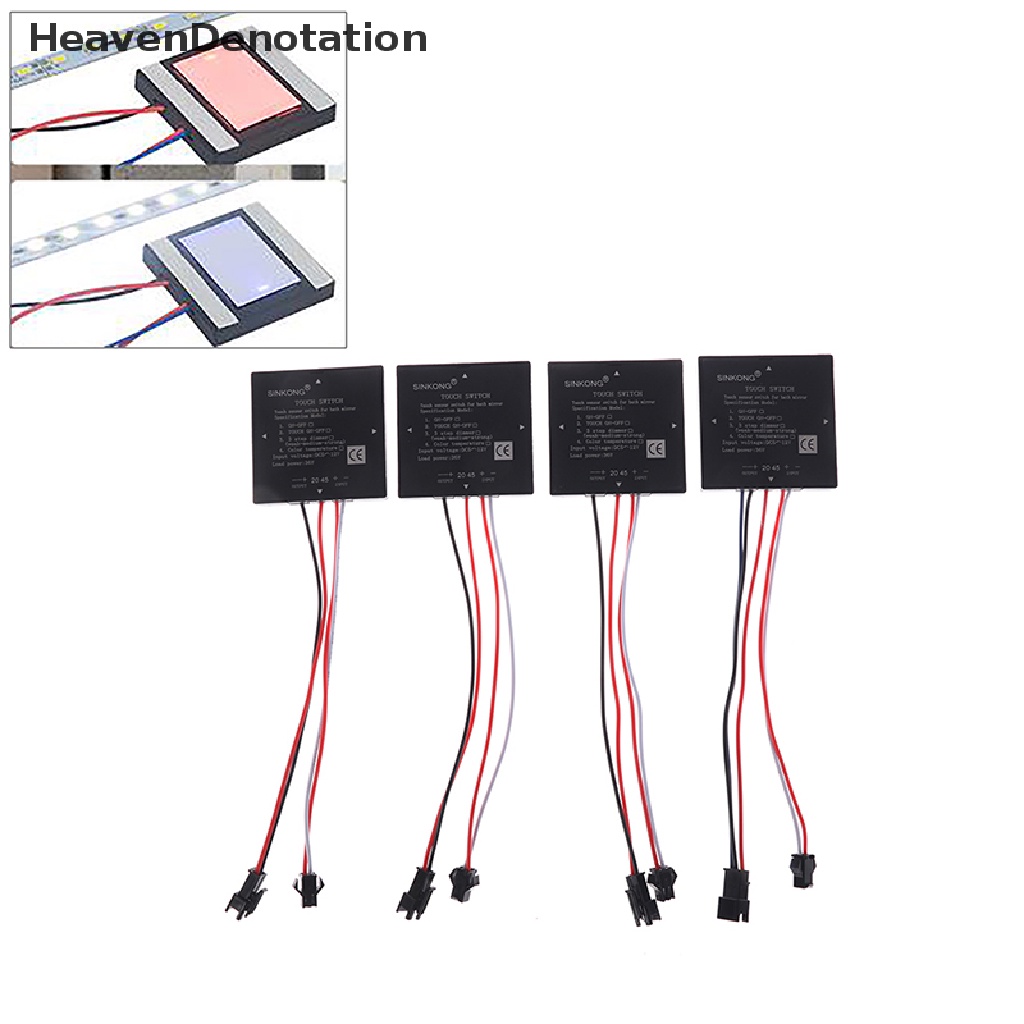 [HeavenDenotation] 5-12v Saklar Cermin Kamar Mandi Touch Switch Sensor Untuk Lampu Led Mirror Headlight HDV