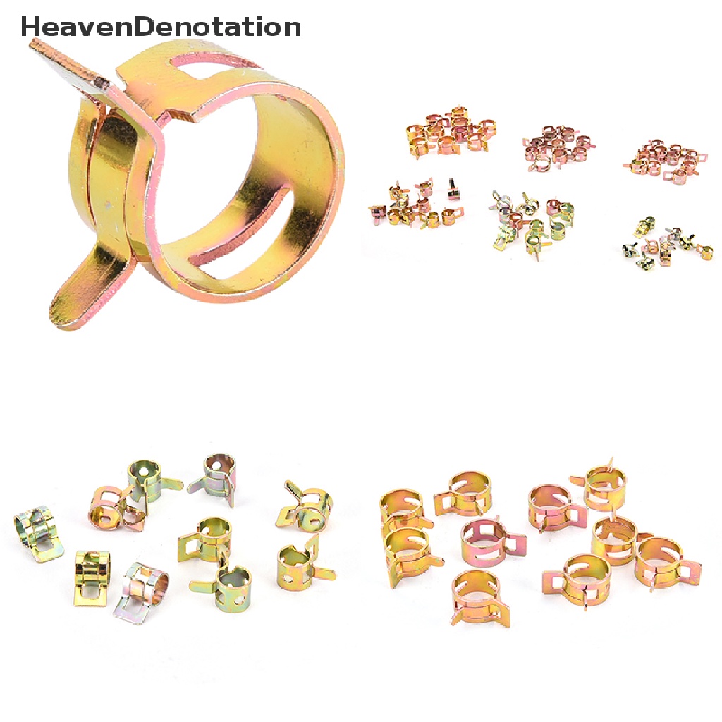 [HeavenDenotation] 10pcs/set Klip Pipa Pegas Minyak Air Tabung Klem Spring Band Type Fastener HDV