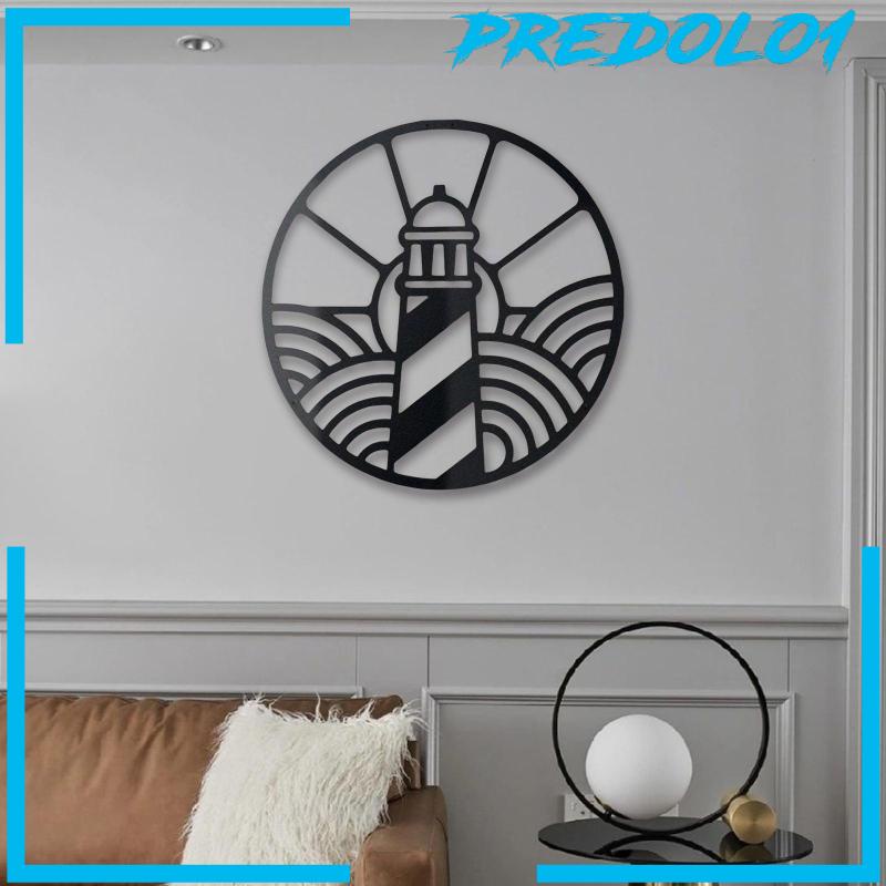 [Predolo1] Liontin Mercusuar Patung Dinding Bahan Metal Untuk Dapur Farmhouse Outdoor