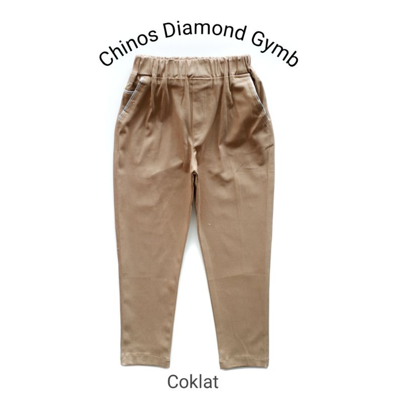 Celana Chinos Panjang Anak Laki Cowok 8-10 Tahun Diamond Stretch