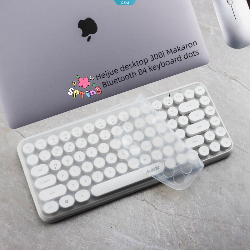 Cover Keyboard Komputer Desktop Untuk Model Heijue Desktop 308i Makaron Bluetooth 84titik Keyboard Silikon Anti Air Pelindung Kulit Penutup Debu Laptop [ZK]