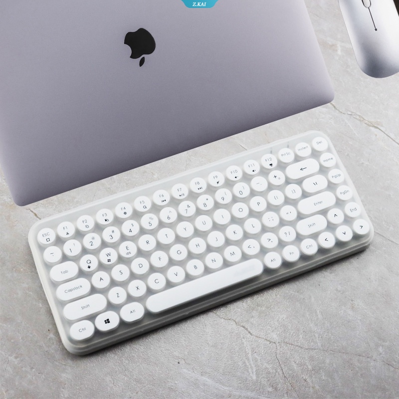 Cover Keyboard Untuk Heijue Desktop 308i Makaron Bluetooth 84titik Keyboard Silikon Pelindung Kulit Film TPU Clear Film Silicone Cover Pelindung [ZK]