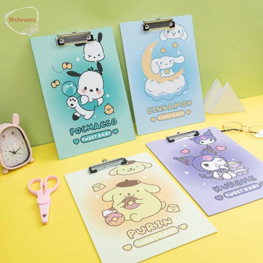 Mxbeauty Papan Jepit Tulisan Kantor Kuromi Menu Folder Siswa A4 Alas Tulisan Stationary Paper Organizer