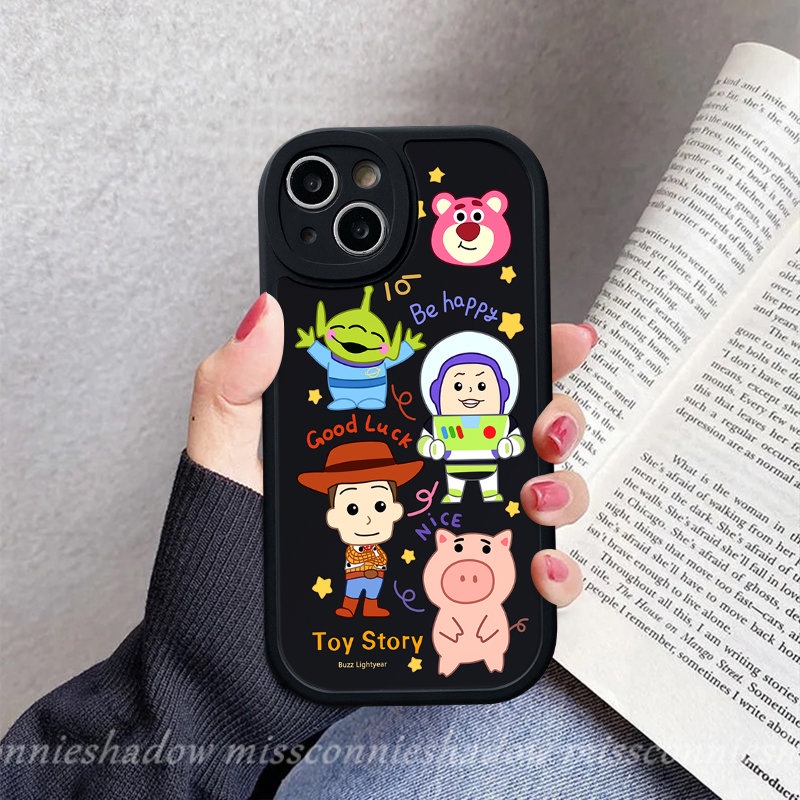 Kartun Toy Story Alien Case Redmi A1 10 12C 9T 10C 9 9A 10A 9C K40s Note 9s 9 8 11 Pro+10 10s 11 11s 8 10Pro 9Pro POCO M3 F4 X3 NFC Pro Mi 11T 12 Strawberry Lucu Soft Cover Beruang