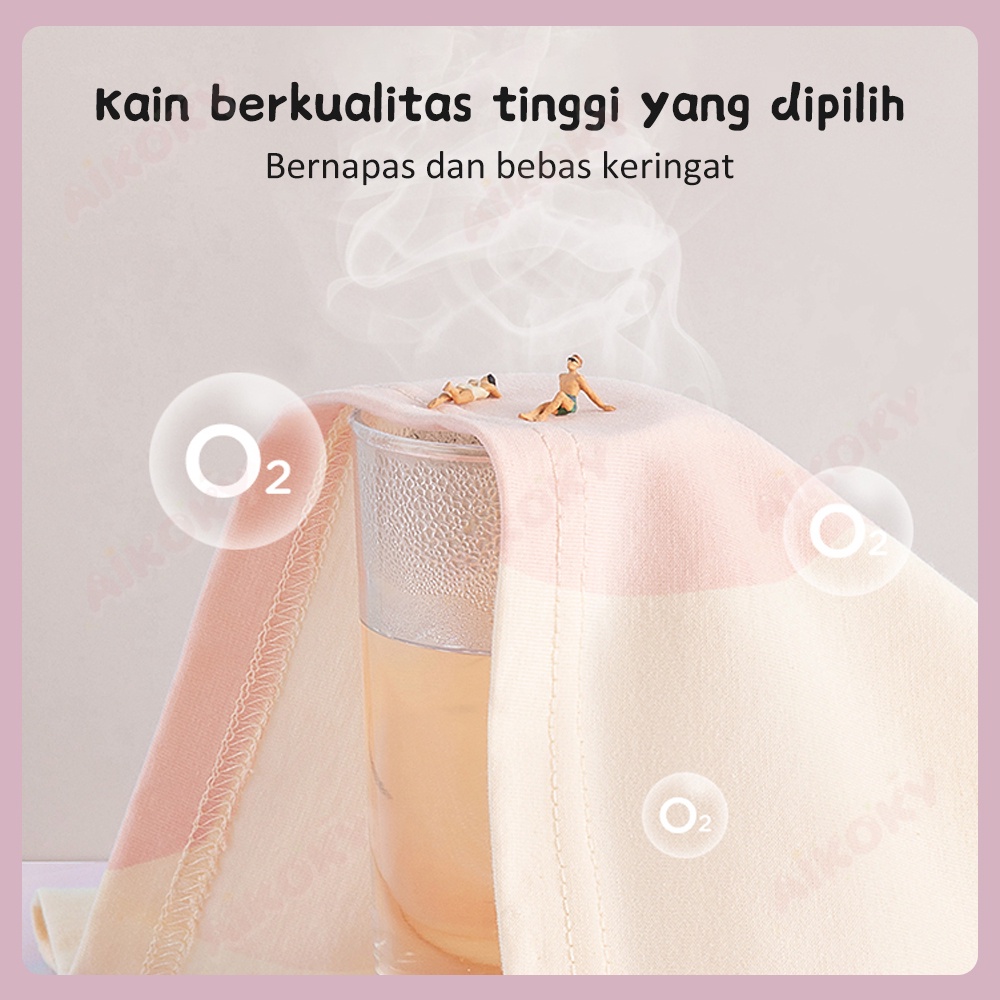 Aikoky Piyama Anak Celana Lengan Panjang / Baju Tidur Anak / Baju Rumah Anak 8-13 Tahun