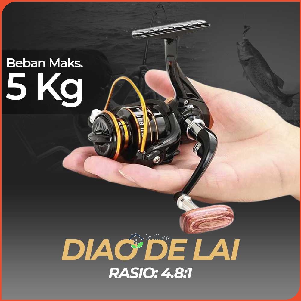 DIAO DE LAI Reel Pancing Spinning Fishing Reel Gear Ratio 4.8:1 - SU800