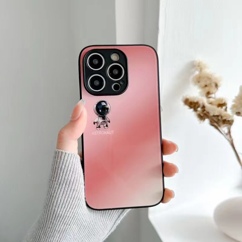 IPHONE Gradient Astro Glass Cover Untuk Iphone14 13 12 11 Pro X XS Max 14Plus XR Full Case Casing Glossy