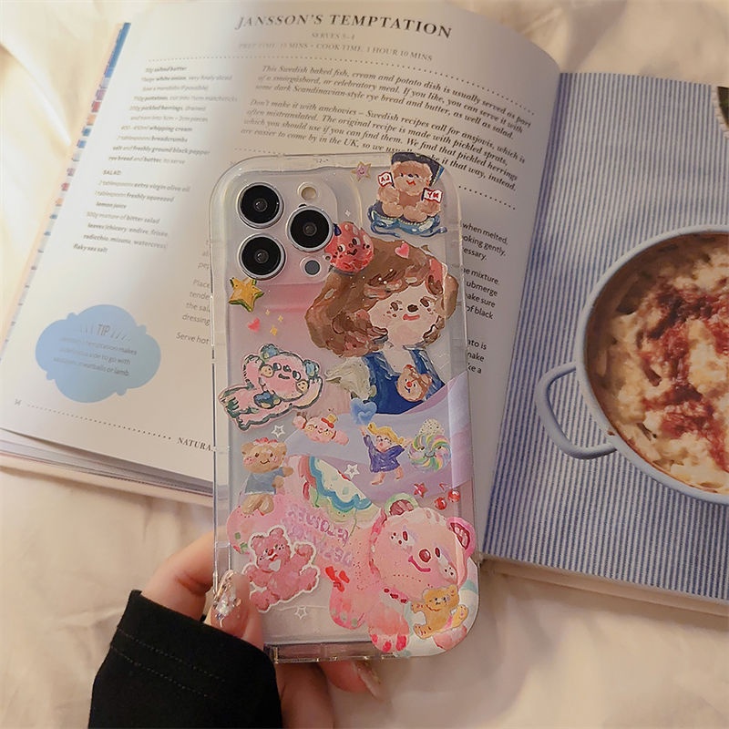 Cocok Untuk Iphone14 Pro Max iPhone Phone Case Airbag Protection Phone Case Kamera Tahan Guncangan Kompatibel Dengan Iphone13 13prm iPhone 11 7Plus 8Plus Xr XS 12 Pro Max 12mini 13mini Phone Case