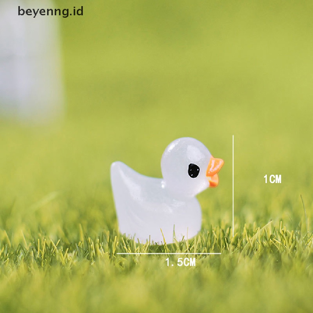 Beyen 20Pcs Bebek Resin Bercahaya Mini Glow In The Dark Miniatur Ornamen Bebek Kecil ID