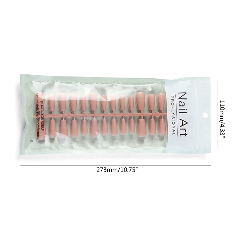 Siy 300x Full Cover Fake Nail Tips Paku Peti Mati Tips Ballerina-False Nails for-Salon