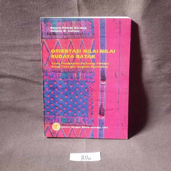 Orientasi Nilai-Nilai Budaya Batak