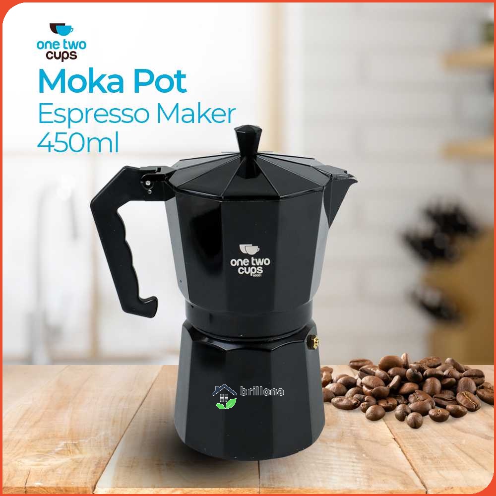 One Two Cups Espresso Coffee Maker Moka Pot Teko Stovetop Filter - MX001