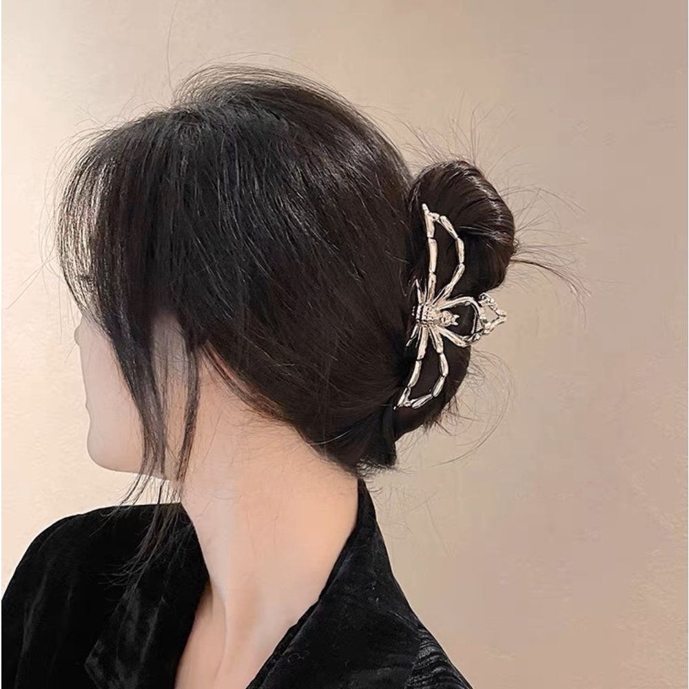 Korea High-end Hiu Klip Perempuan Volume Rambut Besar Multi-metal Hair Clip Back of The Head Hair Grabbing Clip Hiasan Kepala Jepit Rambut Perhiasan Hati Manis