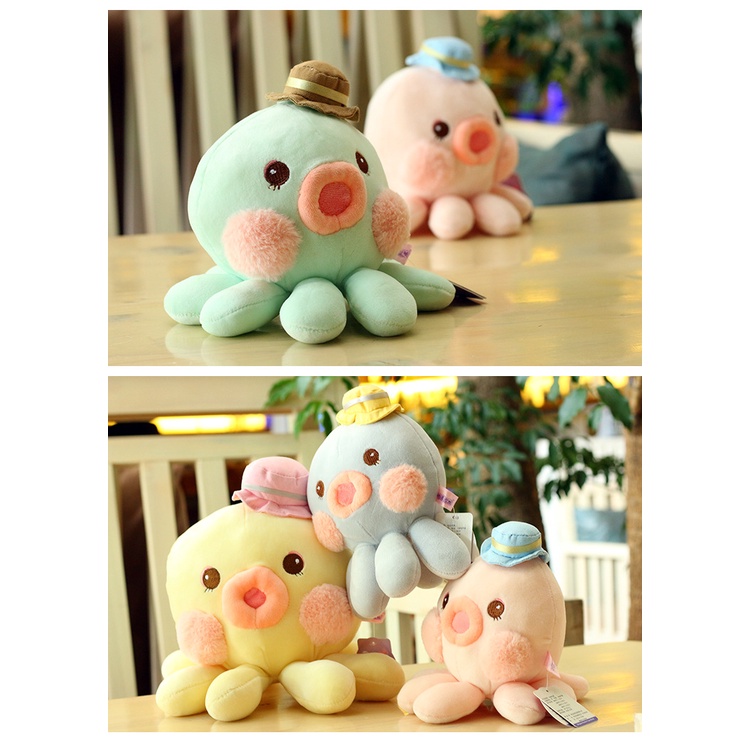 40cm/30cm/20cm Gurita Lucu Mainan Mewah Bantal Tidur Menemani Boneka Anak Anak Hadiah Dekorasi Rumah
