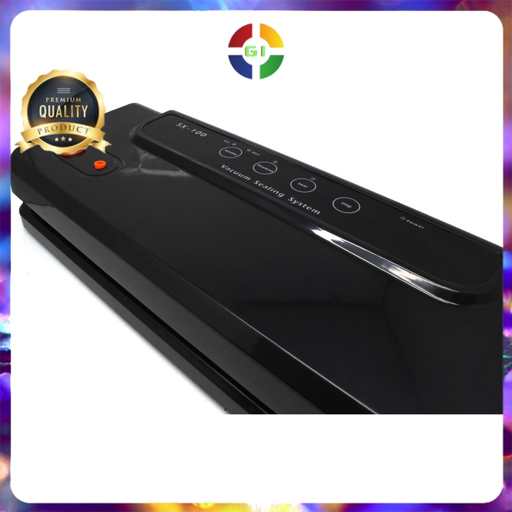 Alat Pompa Vacuum Sealer Multifungsi Black