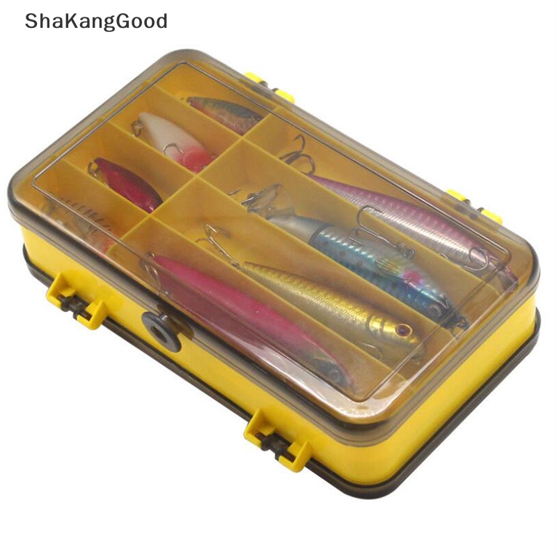 Skid Portable Anti Air Dua Sisi Fishing Tackle Box Tempat Penyimpanan Pemikat Pancing SKK