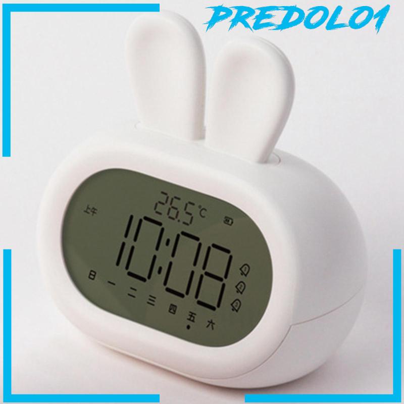 [Predolo1] Lampu Tidur Rechargeable Meja Touch Control Digital Alarm Clock