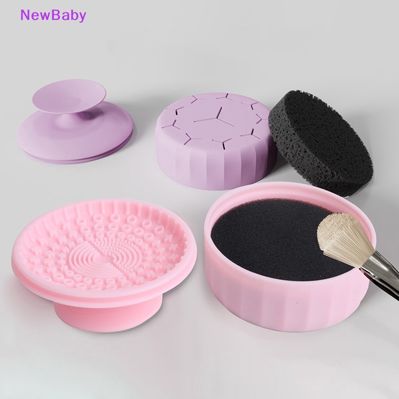 Newbaby Silicone Makeup Brush Cleaner Pad Alat Alas Pembersih Papan Scrubber Cuci ID