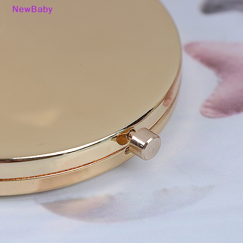 Newbaby Vintage alloy compact pocket mirror folded makeup Kosmetik Cermin Pembesar ID