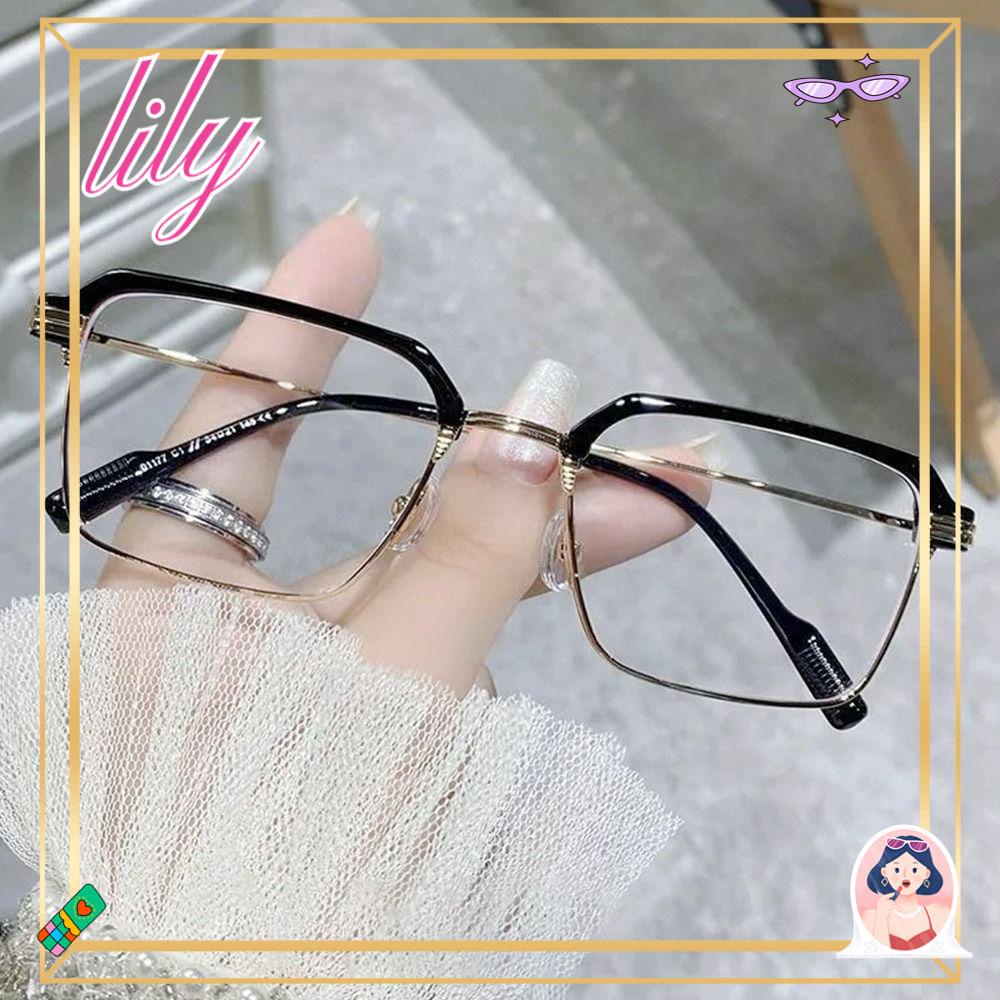 Lily Frame Kacamata Optik Pria Square Clear Anti Blueray