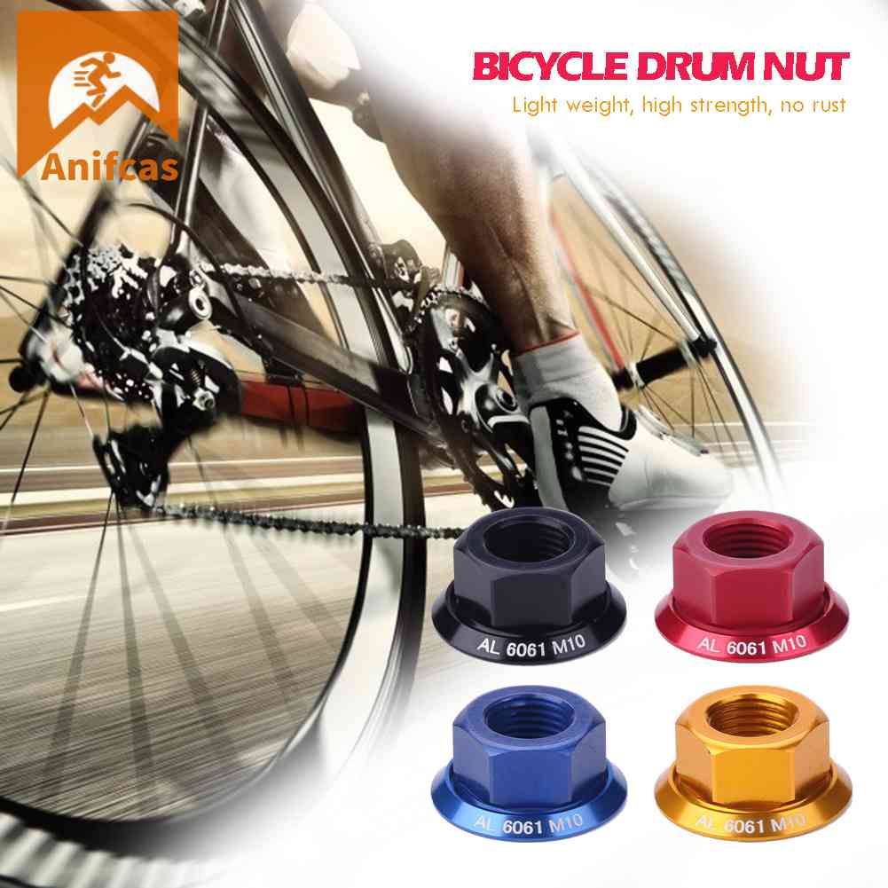 M10 Fixed Gear MTB Sepeda Lipat Jalan Baut Sekrup Aluminium Alloy Drum Hub Mur