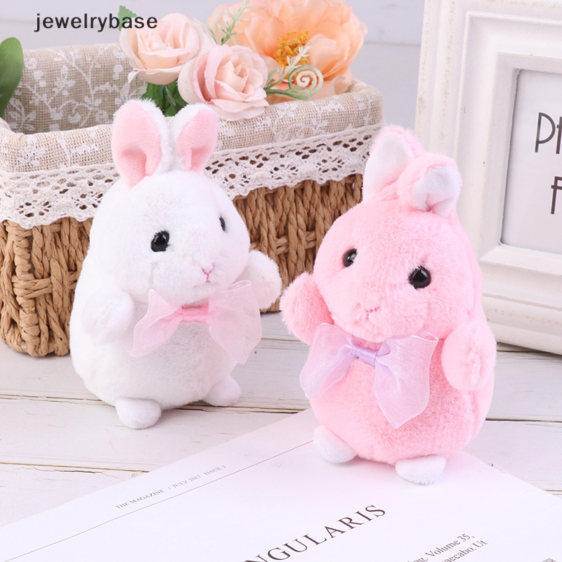 [jewelrybase] Cute Bow Rabbit Plush Stuffed Doll Lembut Mewah Mainan Gantungan Kunci Tas Liontin Anak Hadiah Butik