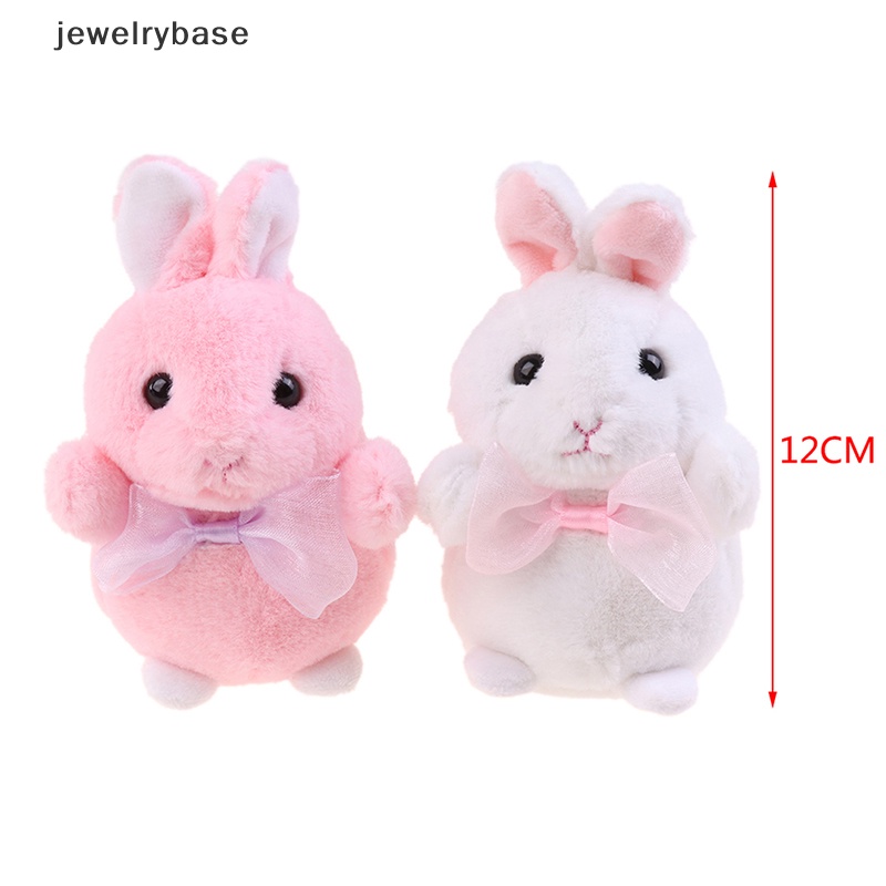 [jewelrybase] Cute Bow Rabbit Plush Stuffed Doll Lembut Mewah Mainan Gantungan Kunci Tas Liontin Anak Hadiah Butik