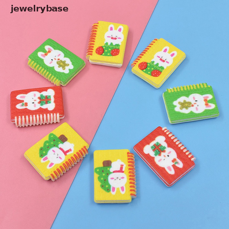 [jewelrybase] 10pcs/set Skala1Per12Rumah Boneka Miniatur Kelinci notebook Pretend Model Butik