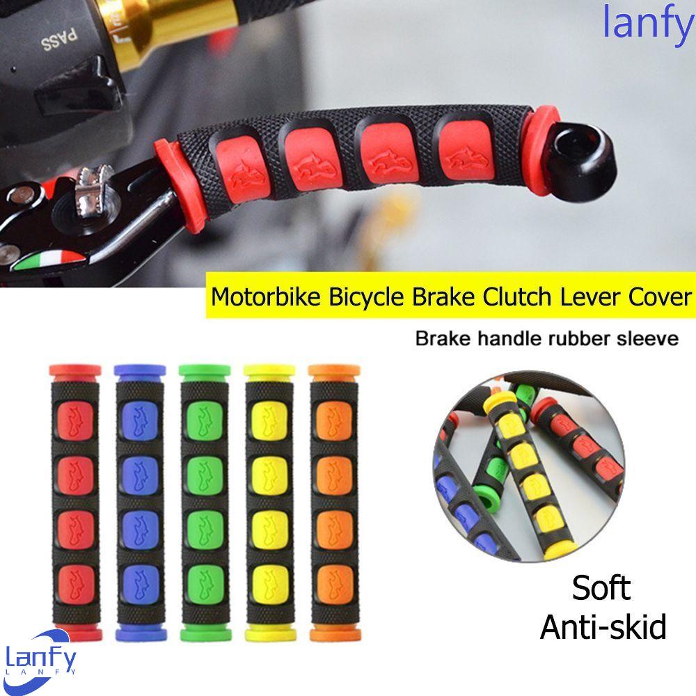 Lanfy Brake Lever Grips Anti Selip Lembut Peralatan Moto Pelindung Cover Motor Handgrip Protector Stang Grips