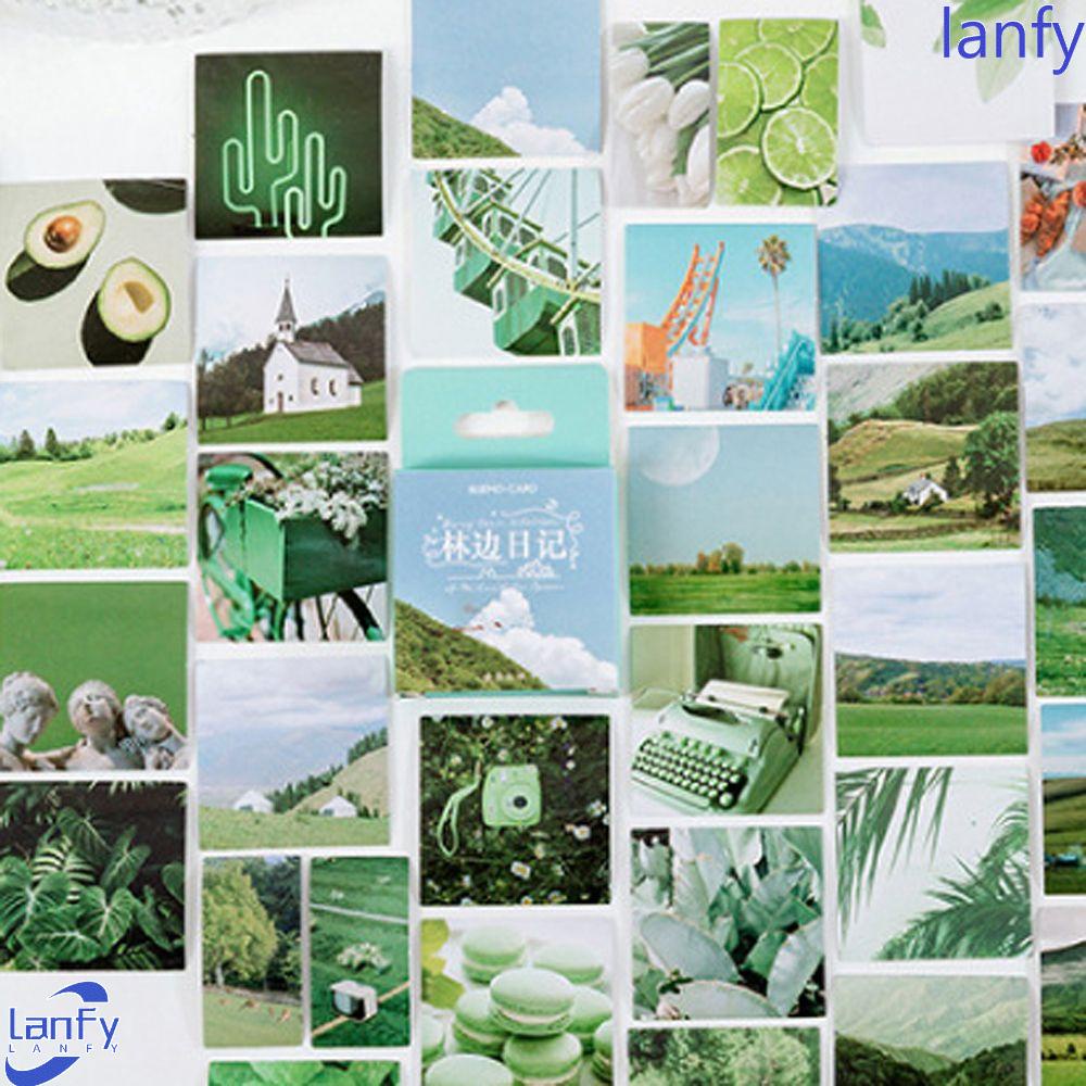 Lanfy Forest Stationery Stiker Kawaii Ins Style Scrapbooking Hand Akun Green Forest Kertas Stiker Perlengkapan Sekolah