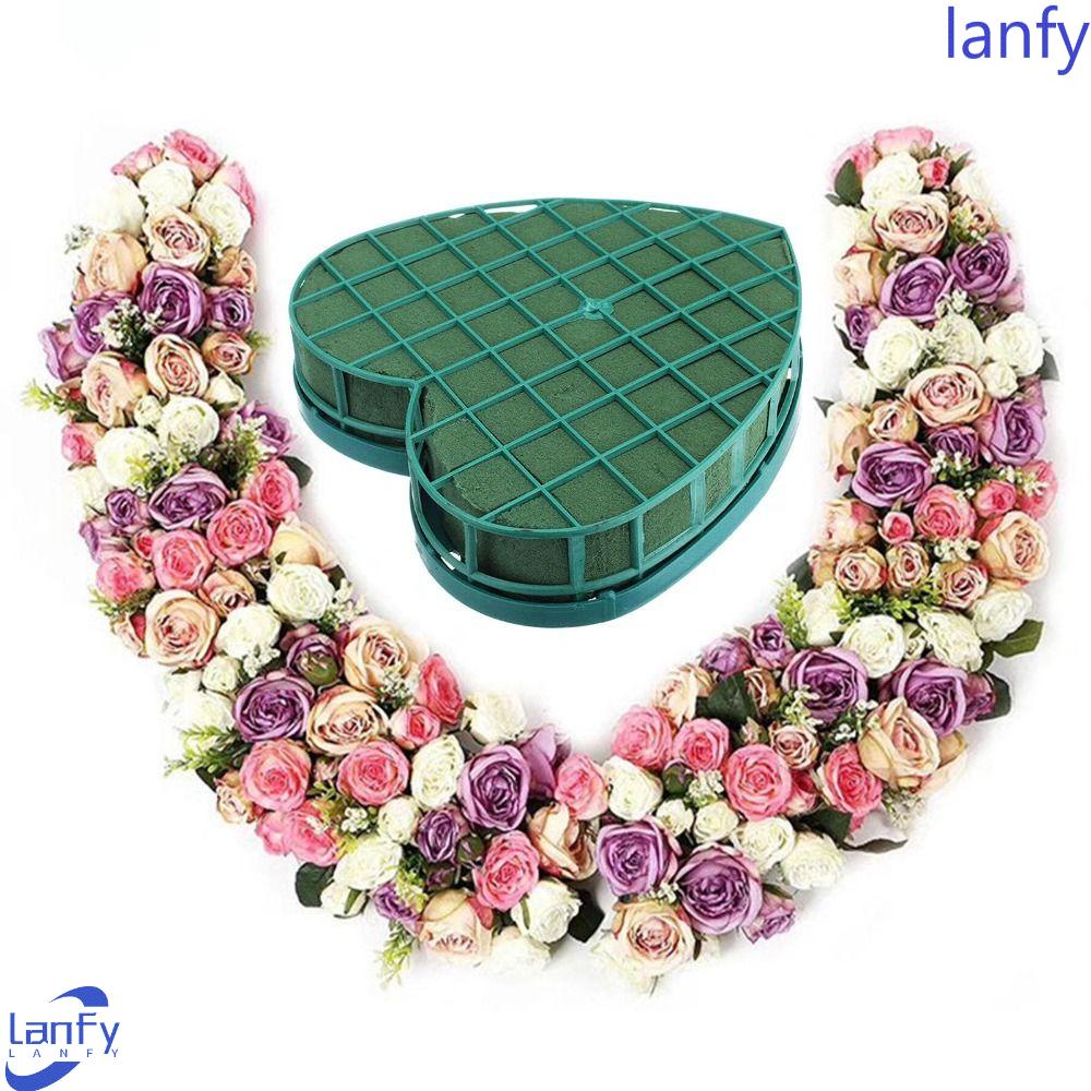 Lanfy Tempat Bunga Fresh Floral Green Dekorasi Pernikahan Party Perlengkapan Pernikahan Tanaman Oasis Base Artificial Flowers