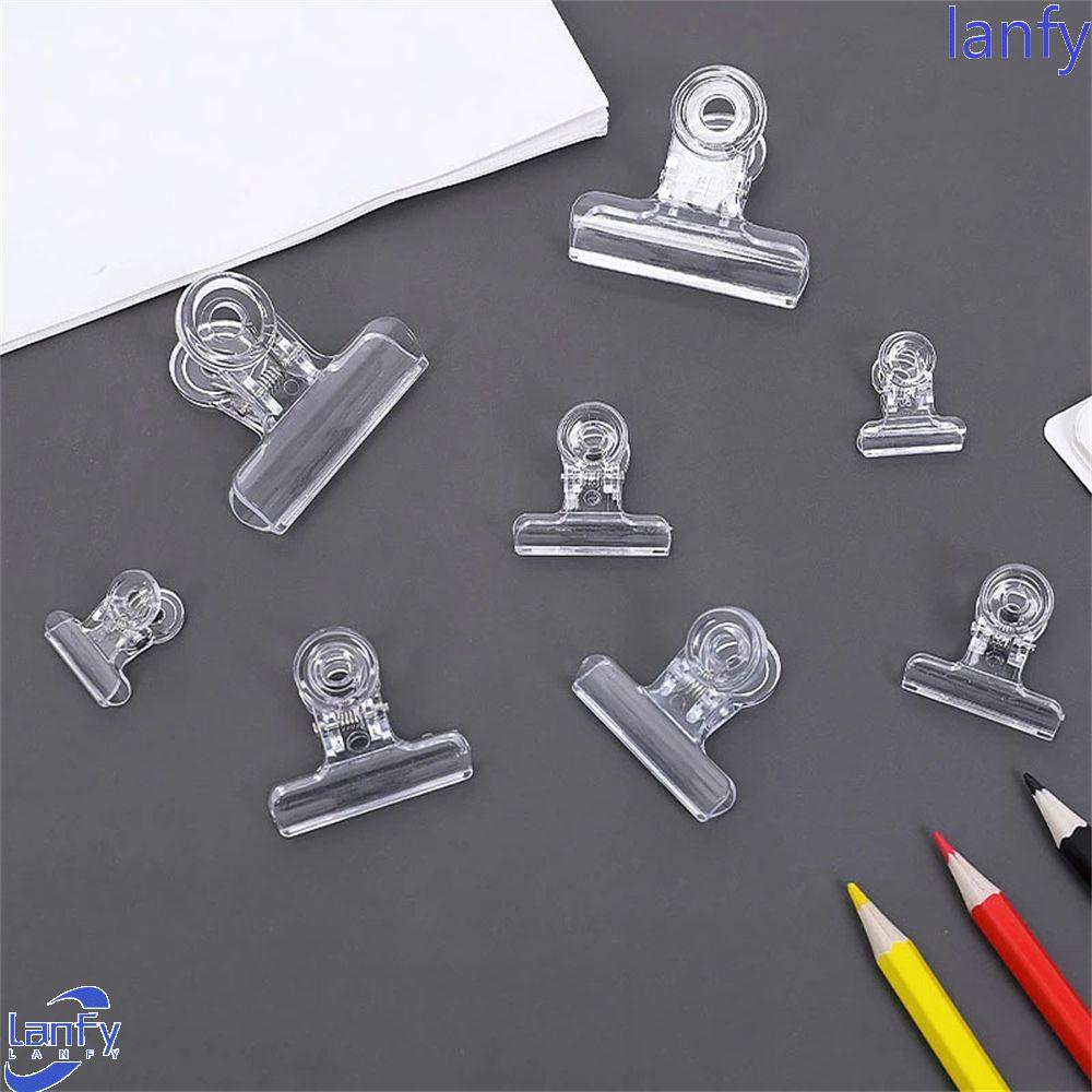 Lanfy Klip Kertas Tahan Lama 5pcs/set Siswa Sekolah Perlengkapan Kantor Bill Clip Clamp