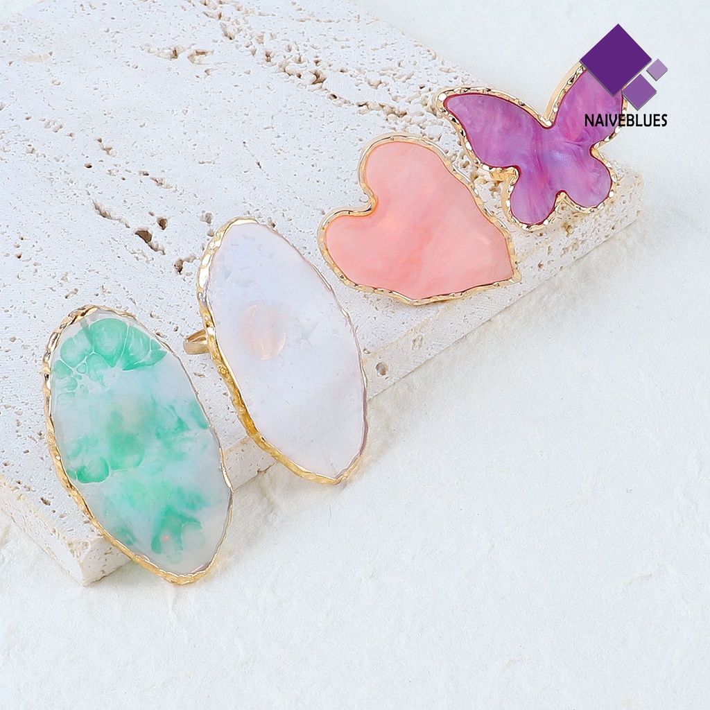 [naiveblues] Plat Warna Kuku Wearable Display Resin Halus Palet Kuku Gel Polish Plate Untuk