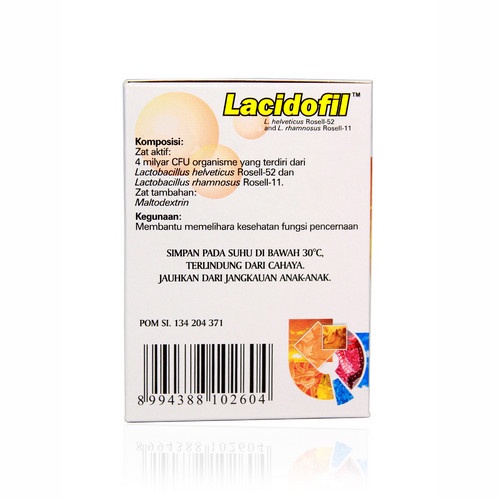 Lacidofil 1 Gram Serbuk Box 30 Sachet